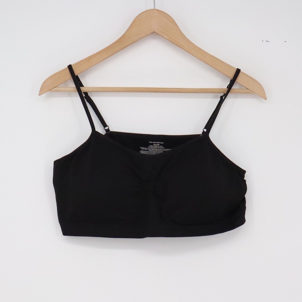 No Boundaries Bralette Womens XXL Black Seamless Adjustable Excellent